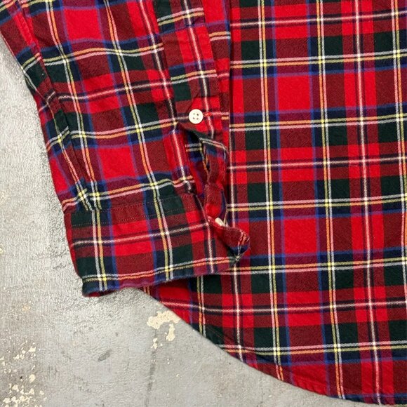 Vintage Ralph Lauren Classic Fit Button Down Shirt Red Plaid Cotton Large - Picture 3 of 7
